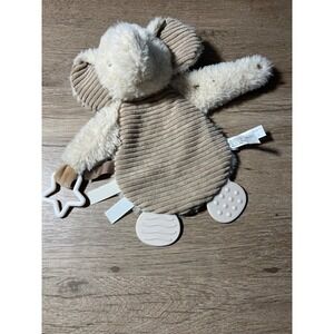 Baby Elephant Security Blanket Plush‎ Toy Teether Soother Lovey Neutral